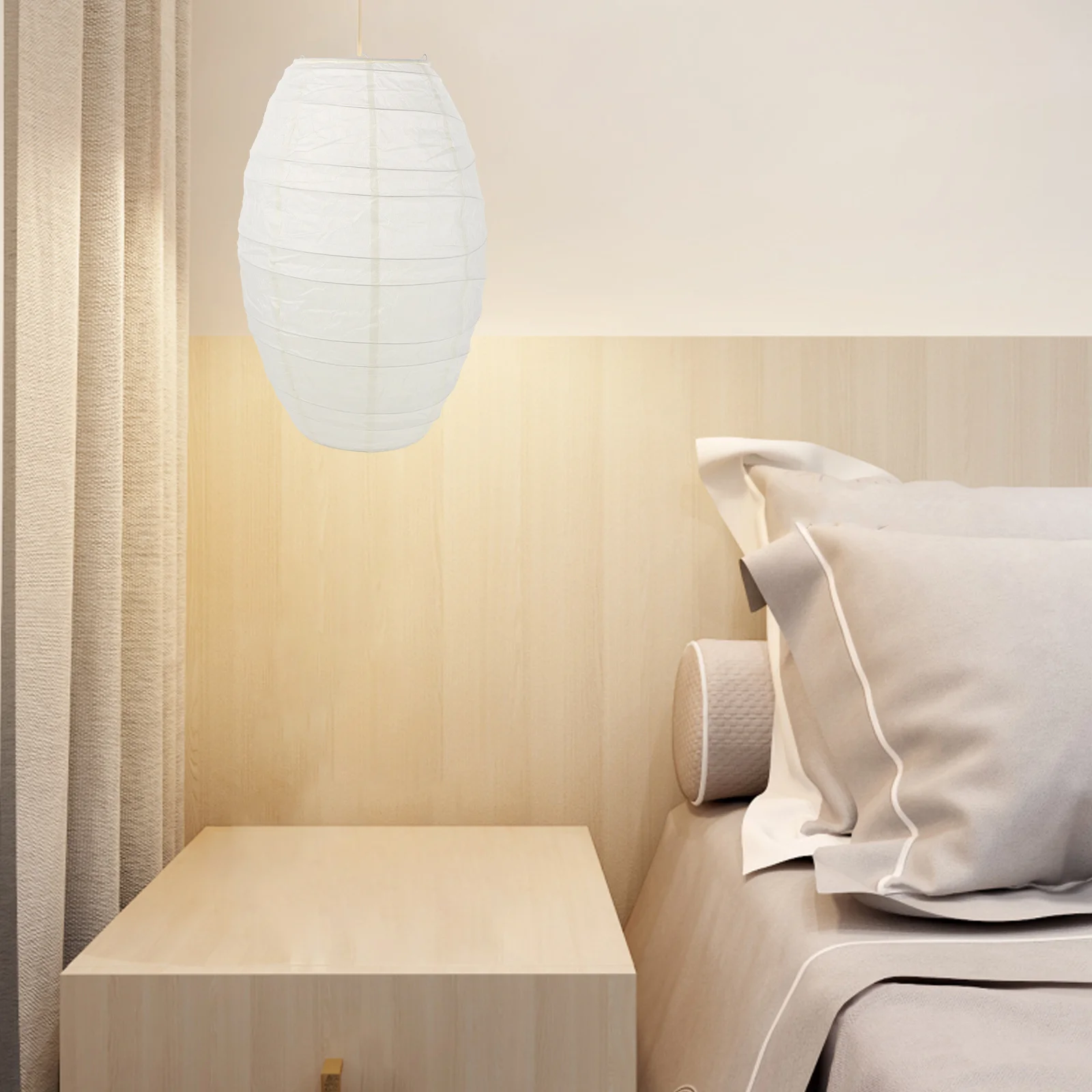 

Овальный бумажный фонарь ручной работы, абажур, складной потолочный подвесной светильник, подвесной чехол для домашнего декора, вечеринки, фестиваля