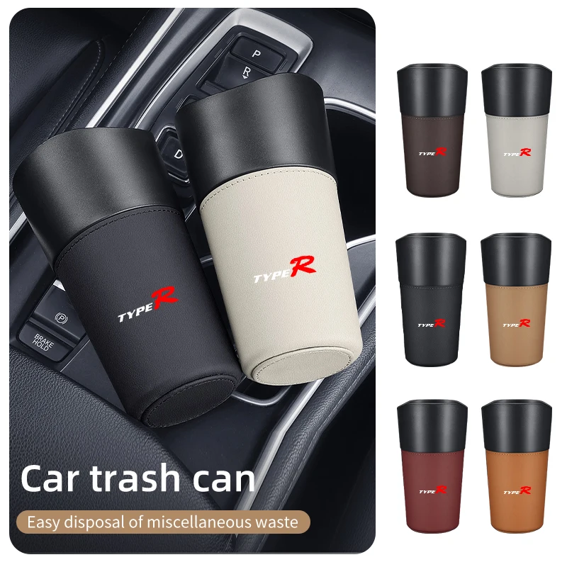 Car Trash Can Center Console Waterproof Garbage Storage Bucket For Honda TypeR Power Civic 10th Gen 8th CRV City Accord Hrv Jazz 