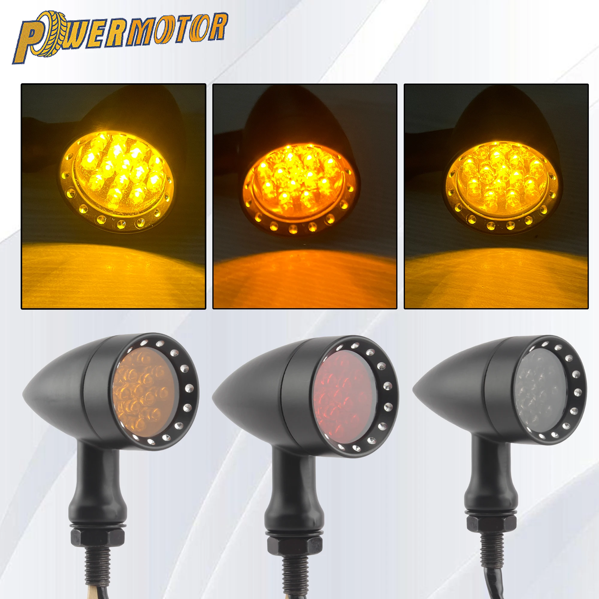 

Motorcycle Taillight LED Turn Signal Bullet Blink Light Zinc Alloy Accessories For Harley Dyna Chopper Cruiser Bobber Cafe Racer