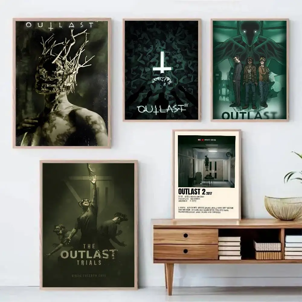 الكلاسيكية لعبة الرعب O-Outlast شعبية المشارك قماش اللوحة المشارك مع يطبع غرفة نوم المنزل غرفة المعيشة الديكور هدية
