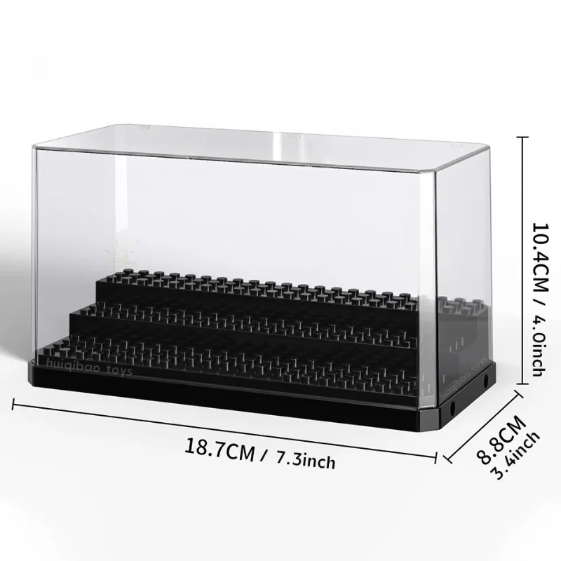 Building block doll exclusive display box transparent dust cover small particles large capacity storage display. - view 3