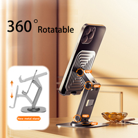 Universal Metal Foldable Desktop Phone Holder Mount Stand Portable Adjustable  360 ° Rotatable Tablet iPad Holder for iphone 14