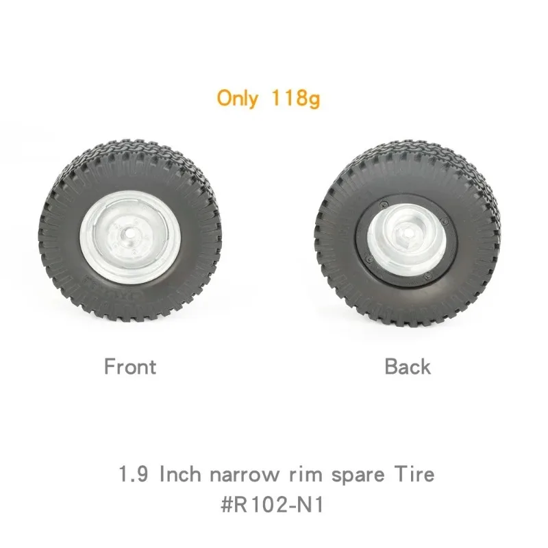 RC Car 1.9-inch spare tire narrow tire retro 2nd generation model for 1/8 1/10 Crawler RD110 RD90 D90 LC76 #R102-N1
