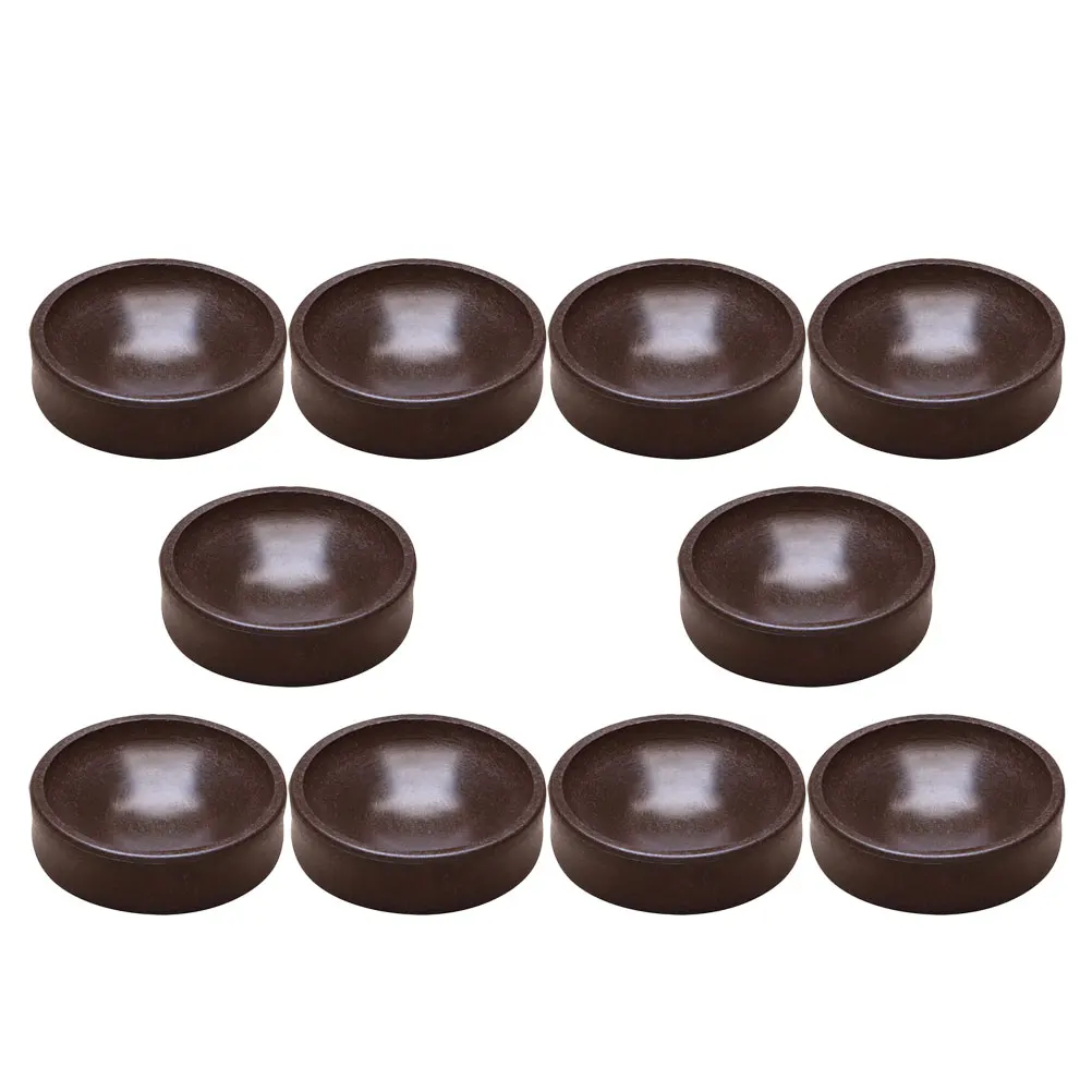 

10 Pcs 43mm Brown Non-slip Piano Caster Cups Foot Pads Furniture Desk Table Protection Anti-slip Mats Thick Leg Mats