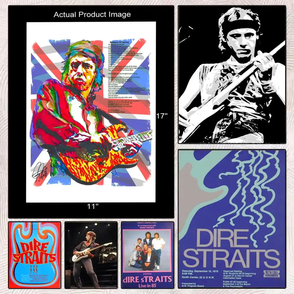 Affiche artistique, affiche de film, peinture murale, décoration murale pour chambre d'enfants, cadeau imprimé, groupe de rock très influent, Dire Straits-Music