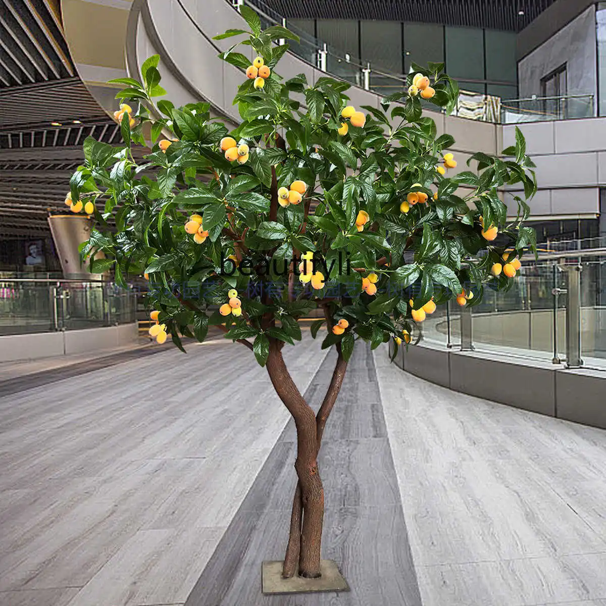 

Simulation Loquat Tree Large Plant Imitative Tree Wishing Tree Shopping Mall Lobby Fruit Decoration