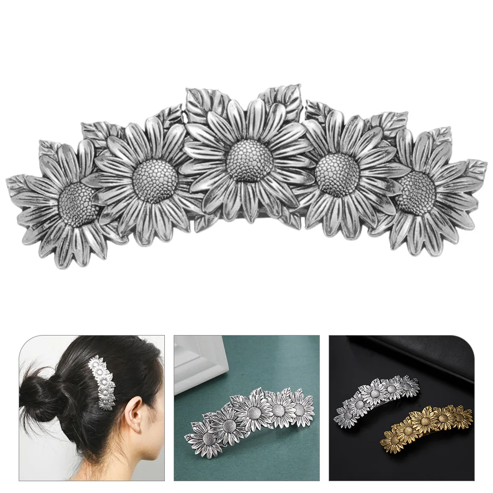 Sunflower Hair Clip Accessories Vintage Daisy Barrette Barrettes Clips The Flowers for Women