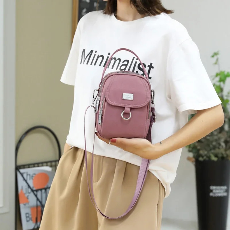 Fashion 3 Layers Women Small Handbag High Quality Durable Fabric Female Shoulder Bag Prettry Style Girls Lovely Mini Bag