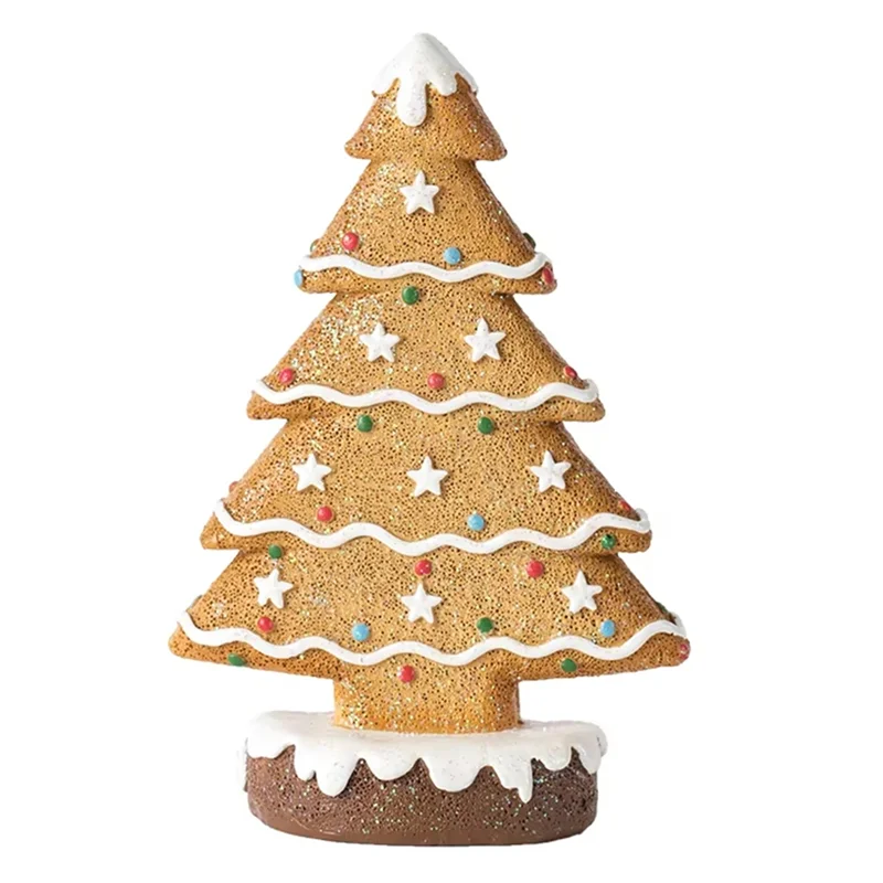 

A51M-Пряниковое украшение для рождественской елки из смолы, зимний декор для дома и кабинета, настольный декор, пряничные елочные украшения