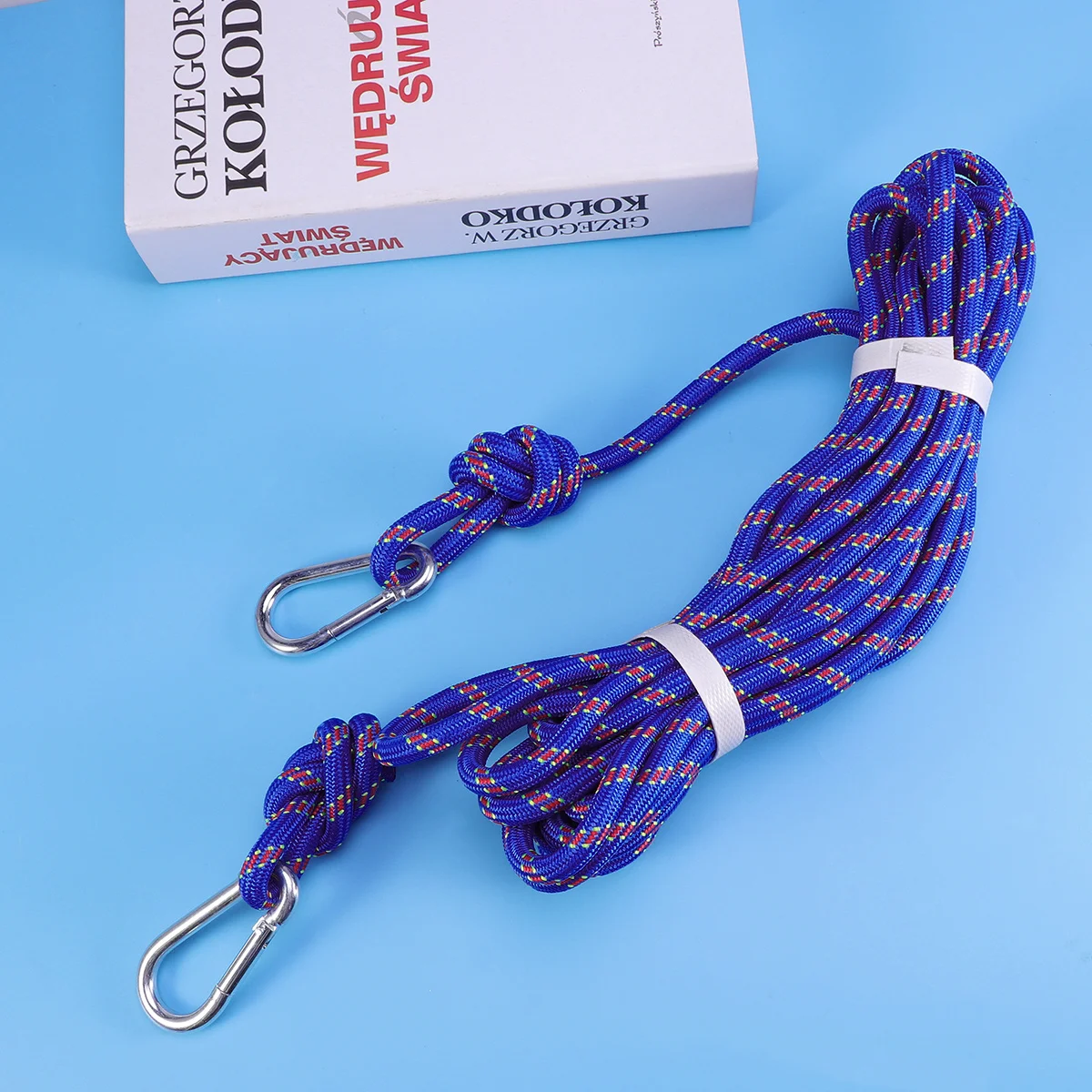 10 متر شجرة تسلق حبال السلامة حبل رابيلينج الحبل المساعد الأزرق دائم خفيفة الوزن عززت البوليستر تسلق الجبال #2