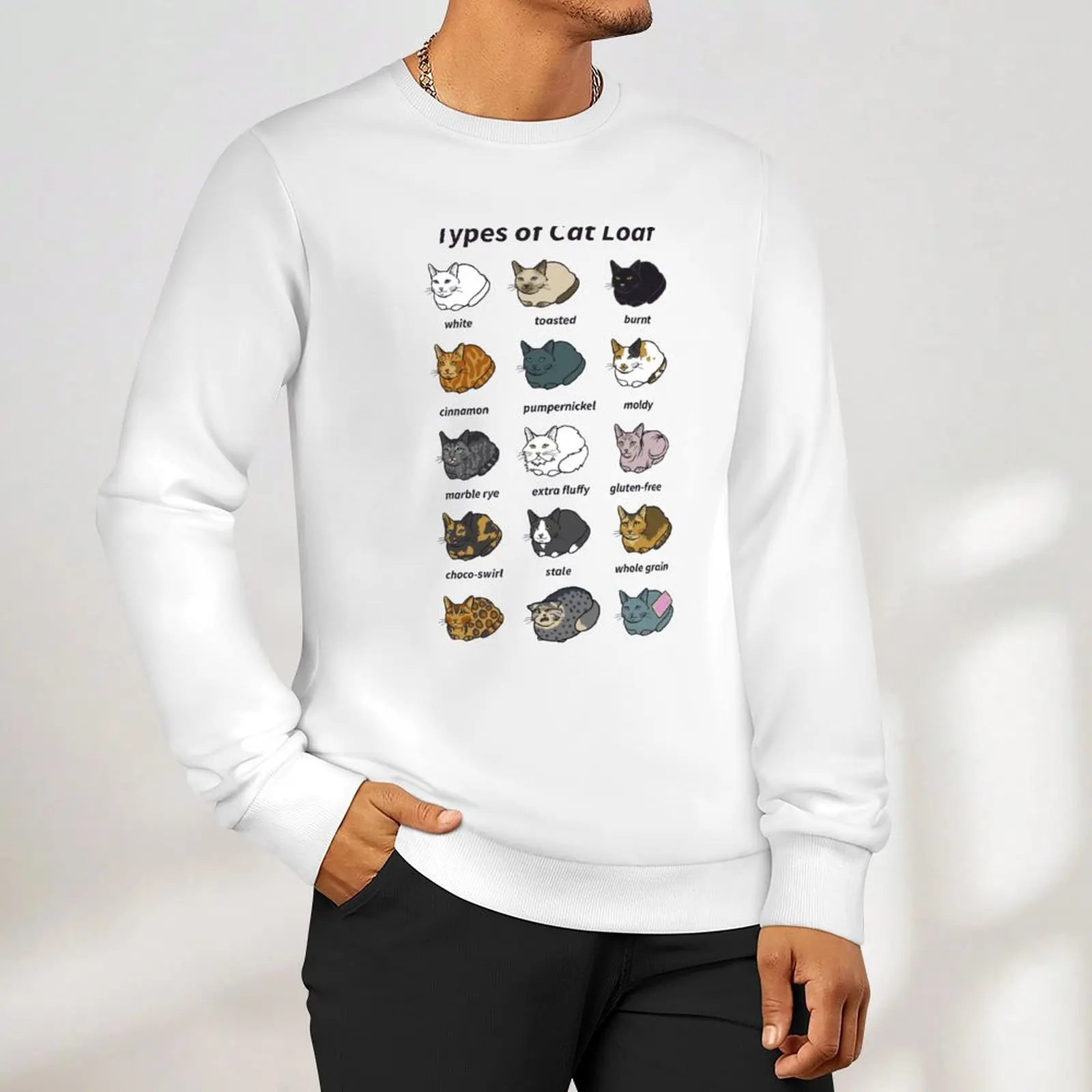 The Types of Cat Loaf Sweatshirt men's clothes clothes for men sweatshirt men