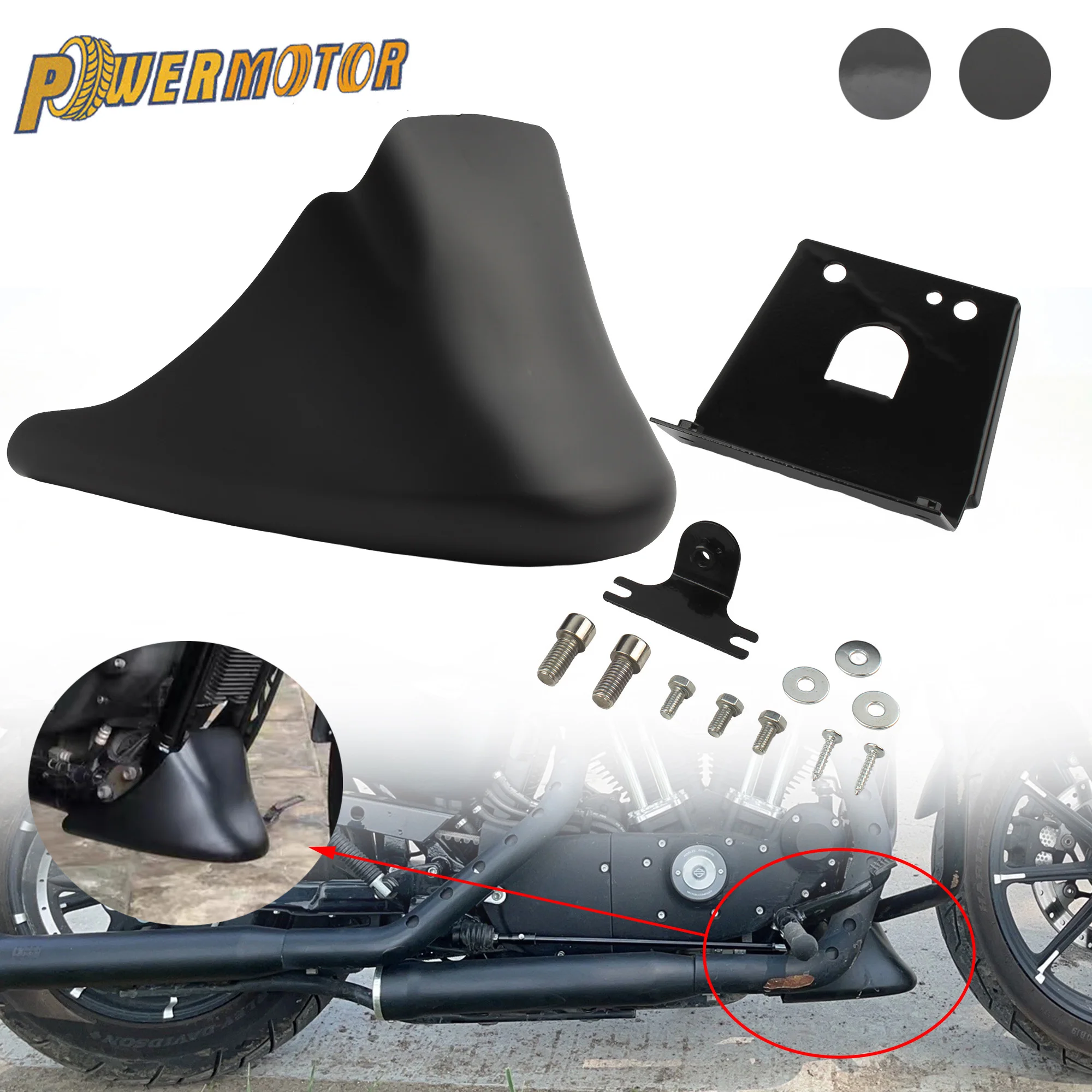 

Powermotor For Harley Motorcycle Bottom Spoiler Mudguard Air Dam Chin Fairing For Harley Sportster XL Iron 883 1200 Moto Parts