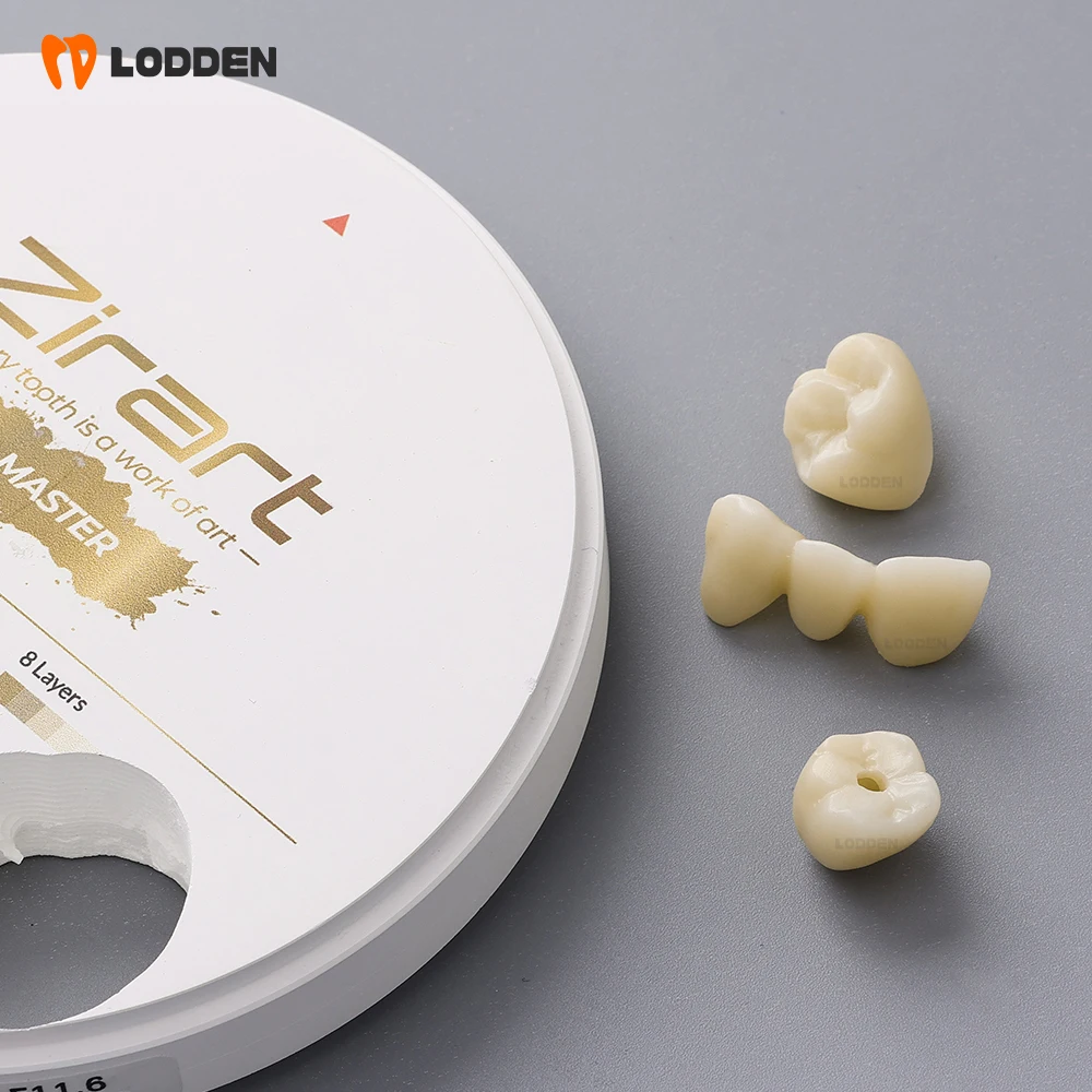 Lodden Zirconia Multilayer Block 100%Tosoh Zriart 98*10-30mm A-color 4D MASTER for CAD CAM open System Dental Material