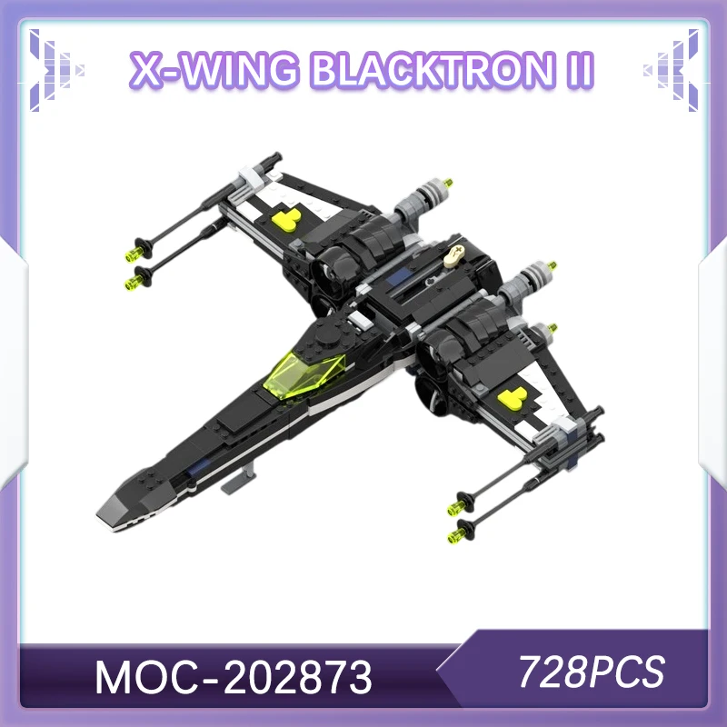 

728P научно-фантастический фильм (ЗВЕЗДЬ БАТЛ) X-Wing Blacktron II, набор строительных блоков Starfighter, креативные подарки, фестиваль MOC- 202873