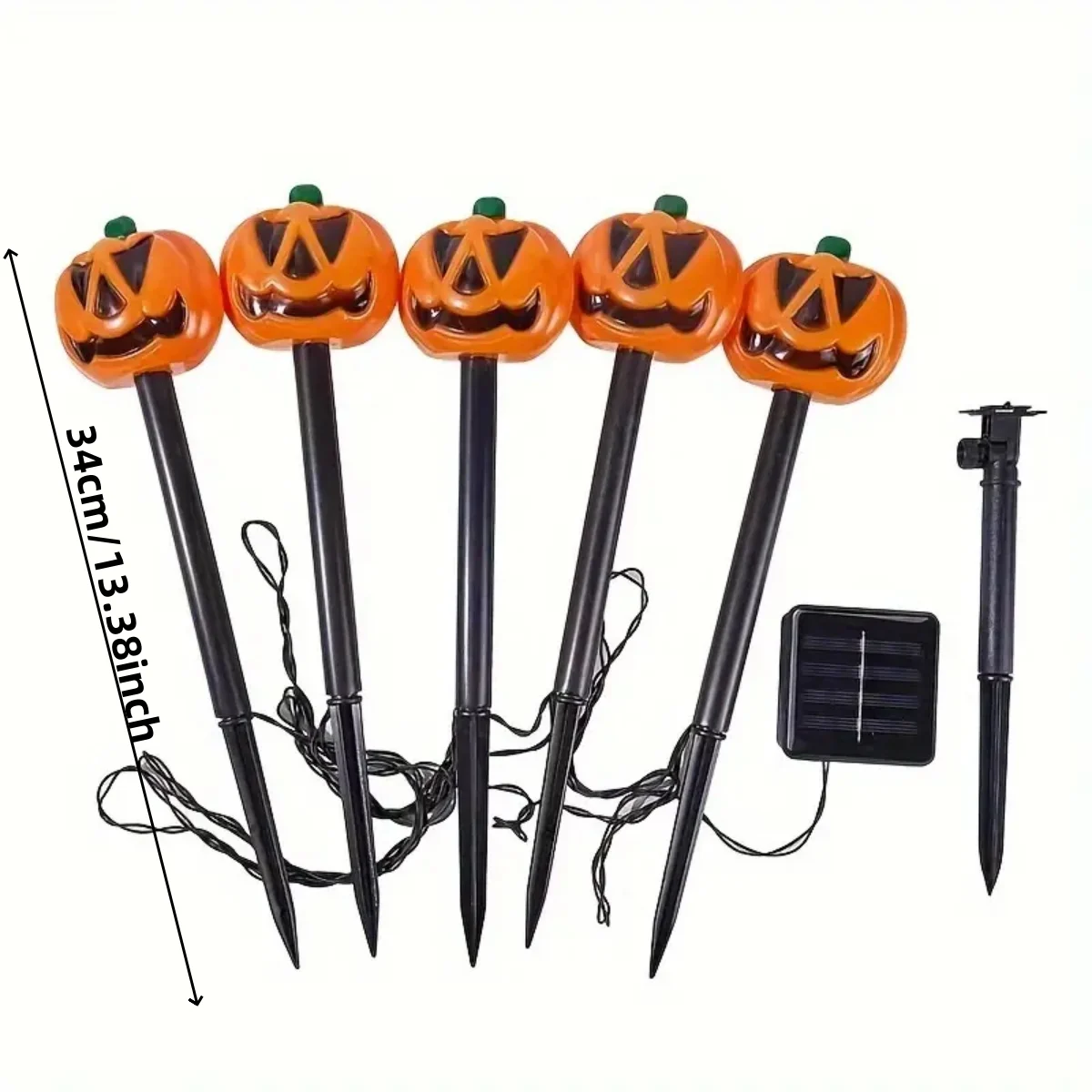 1 zestaw Halloween Pumpkin Garden Solar Stake Lights Zewnętrzna wodoodporna dekoracyjna lampa dyniowa odpowiednia do dekoracji na Halloween