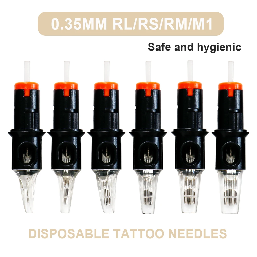 使い捨てタトゥーニードル-セミパーマネント眉毛リップメイクアップニードル-タトゥーマシンペン用-プロフェッショナルタトゥーカートリッジニードル