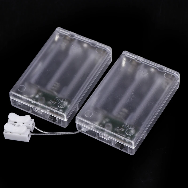 3Slots 4.5V AA Constant Light Flashing Dual Function Battery Box For DIY Model Led Lamp Connect Sand Table Diorama Scene