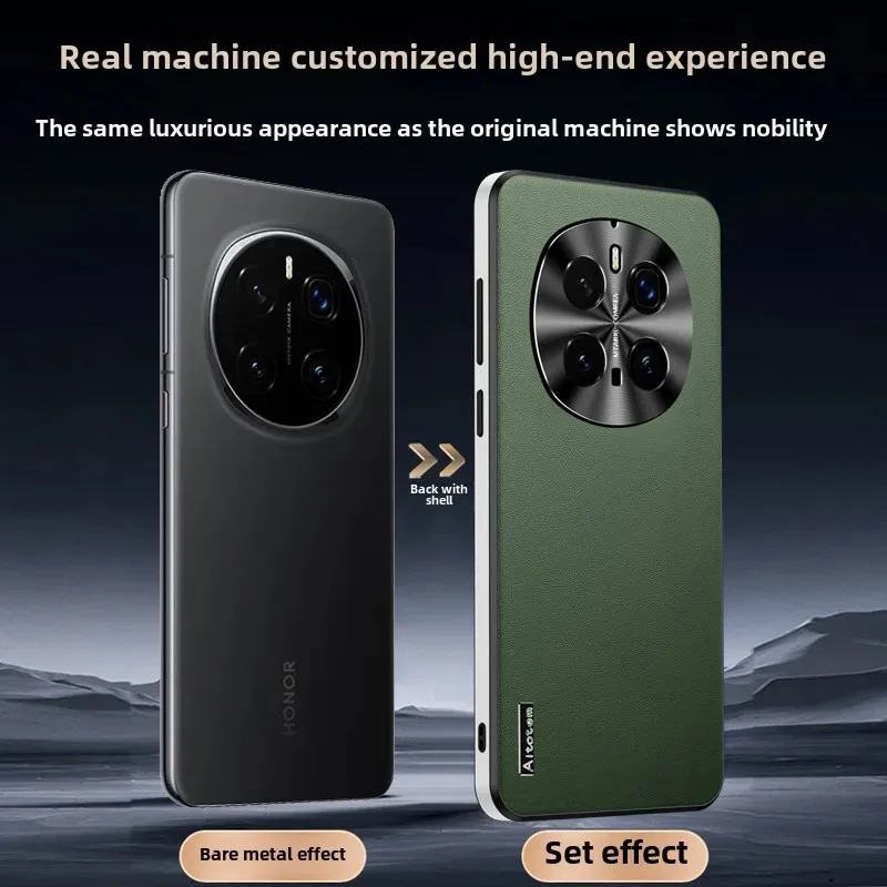 حافظة هاتف جلدية من السيليكون الناعم غطاء خلفي لهاتف Honor Magic4 7 5 6 Pro مقاوم للصدمات ومضاد للسقوط حافظات حماية عدسة معدنية فاخرة