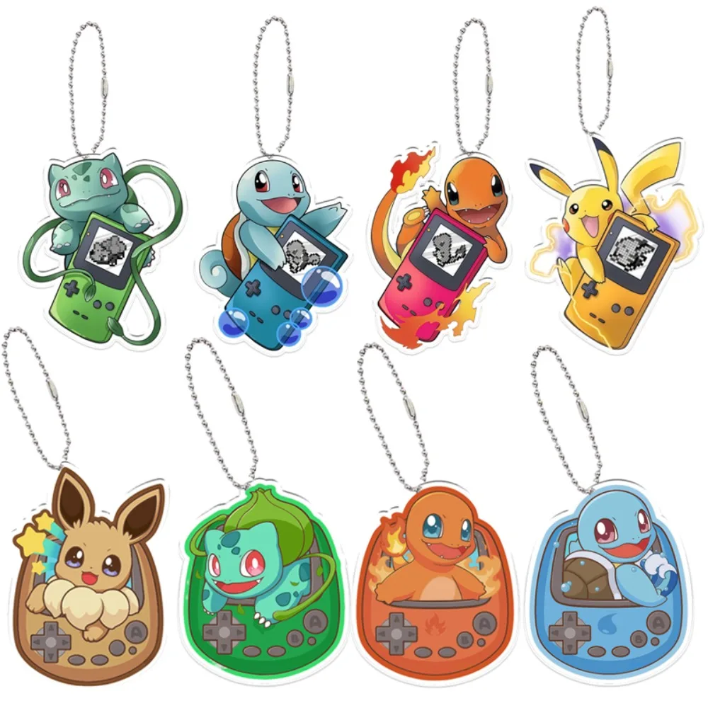 

Diy Pokemon GAME акриловый брелок Eevee Gengar Bulbasaur Squirtle Charmander Charizard аниме периферийный рюкзак кулон