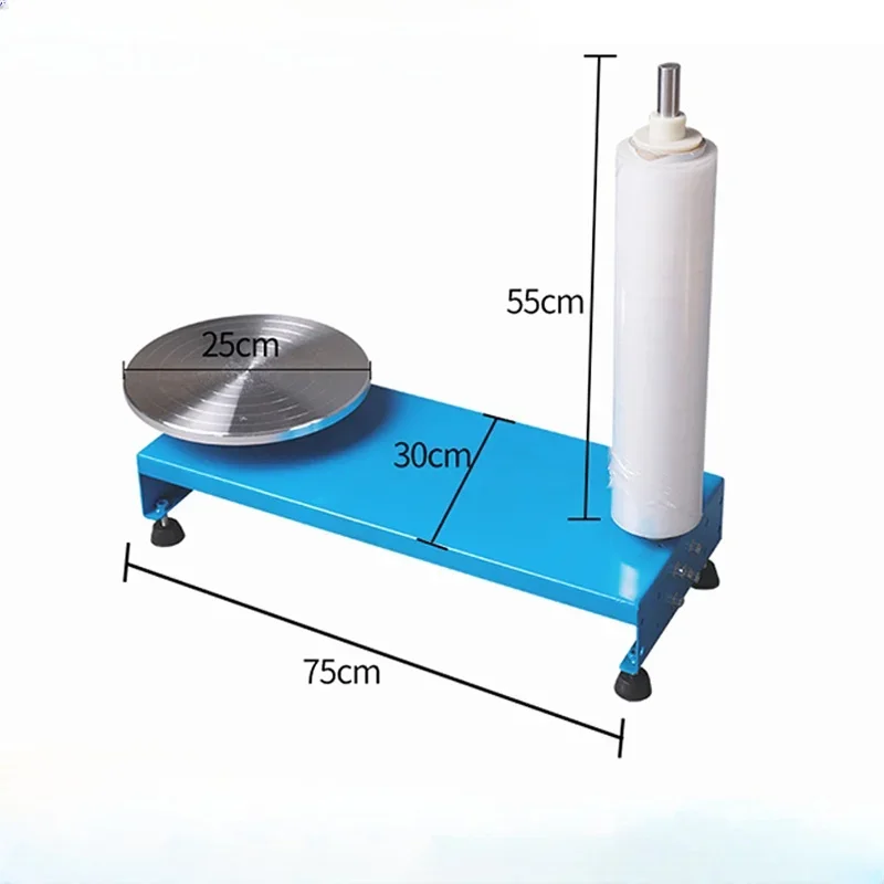 Manual Electric Semi-automatic Pallet Stretch Film Wrapping Machine Plastic Stretch Film Roll Dispenser For Carton Packing