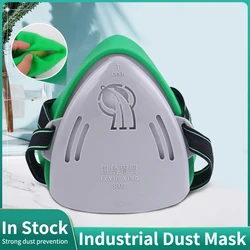 Maschera antipolvere filtro di protezione da lavoro a mezza faccia in cotone vernice Spray antipolvere respiratore da laboratorio PM2.5 foschia quotidiana contro