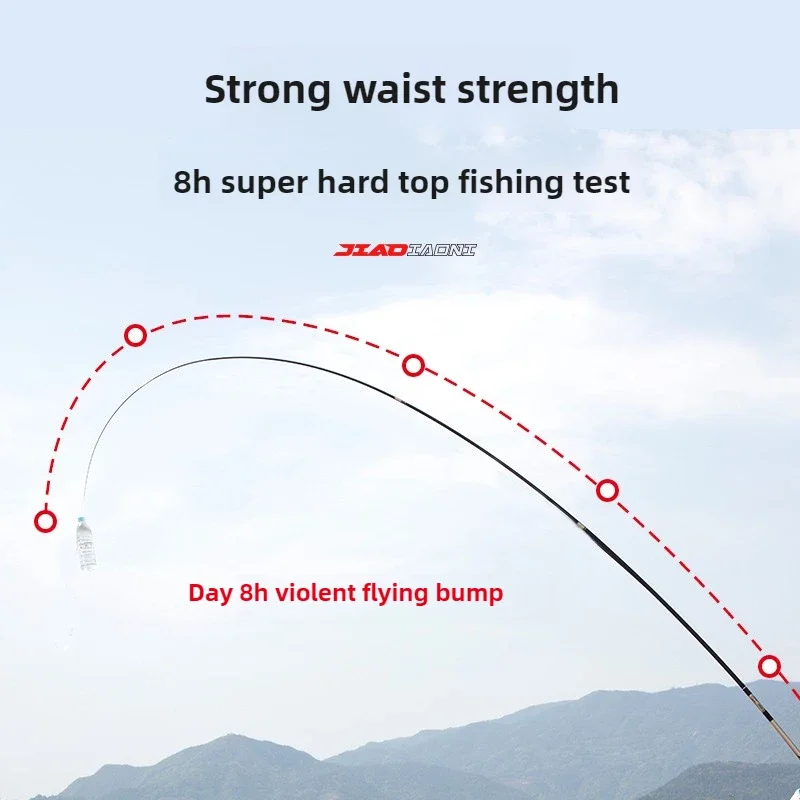 Jiadiaoni-Telescopic Fishing Rod Competitive Fishing Rod Carbon Ultra Light and Ultra Hard Black Pit Special Hand Rod