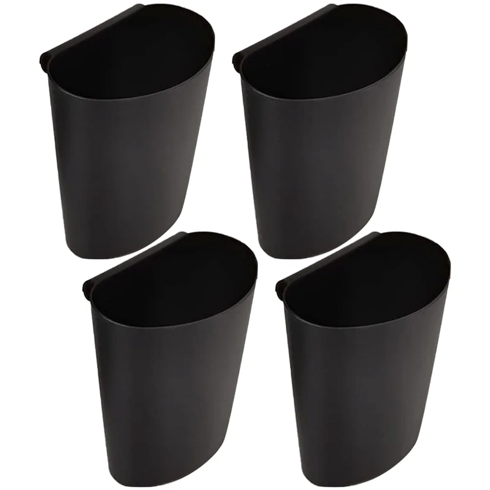 

4 Pcs Utility Storage Basket Bin Countertop Trash Organizer Accessories Black Bins with Lids