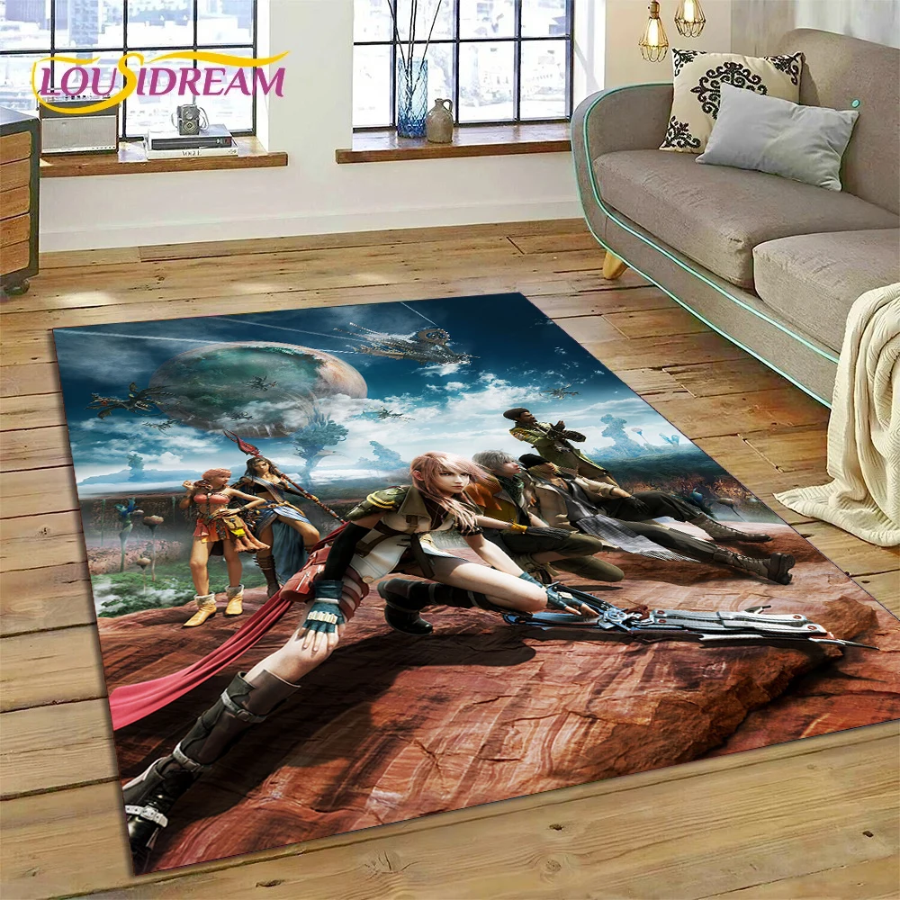 

Final Fantasy Series Games Cartoon Rug Carpet for Living Room Bedroom Home Decor,Floor Mat Non-slip Decoration for Sofa Doormat