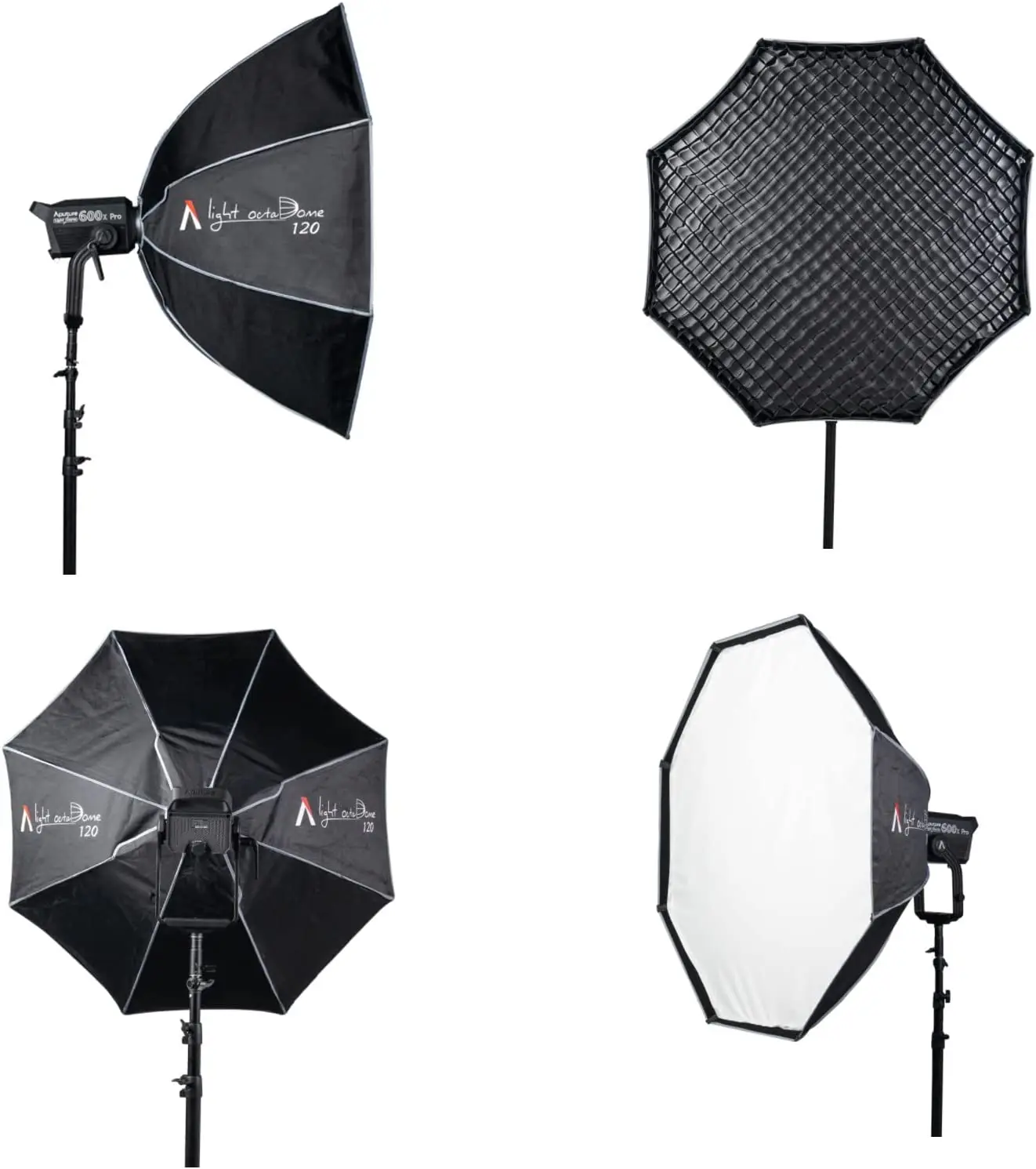 Aputure Light OctaDome 120cm Octagon Portable Bowens Mount Softbox with Honeycomb Grid and Carrying Bag for Aputure 300X Amaran