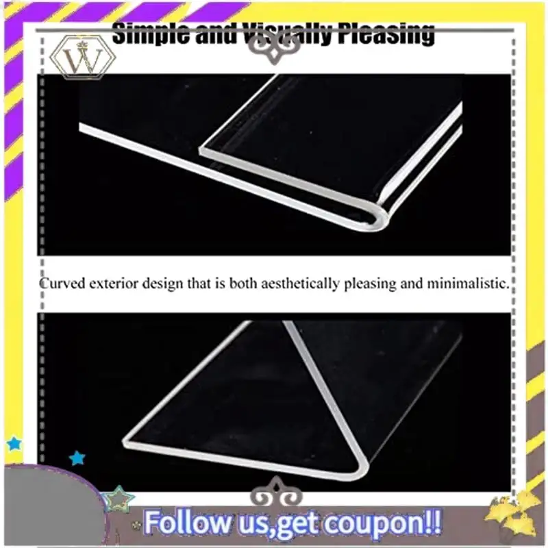 New 30 PCS Mini Sign Display Holder Transparent Acrylic 7X4 Cm Horizontal Slanted L-Shape Acrylic Name Card