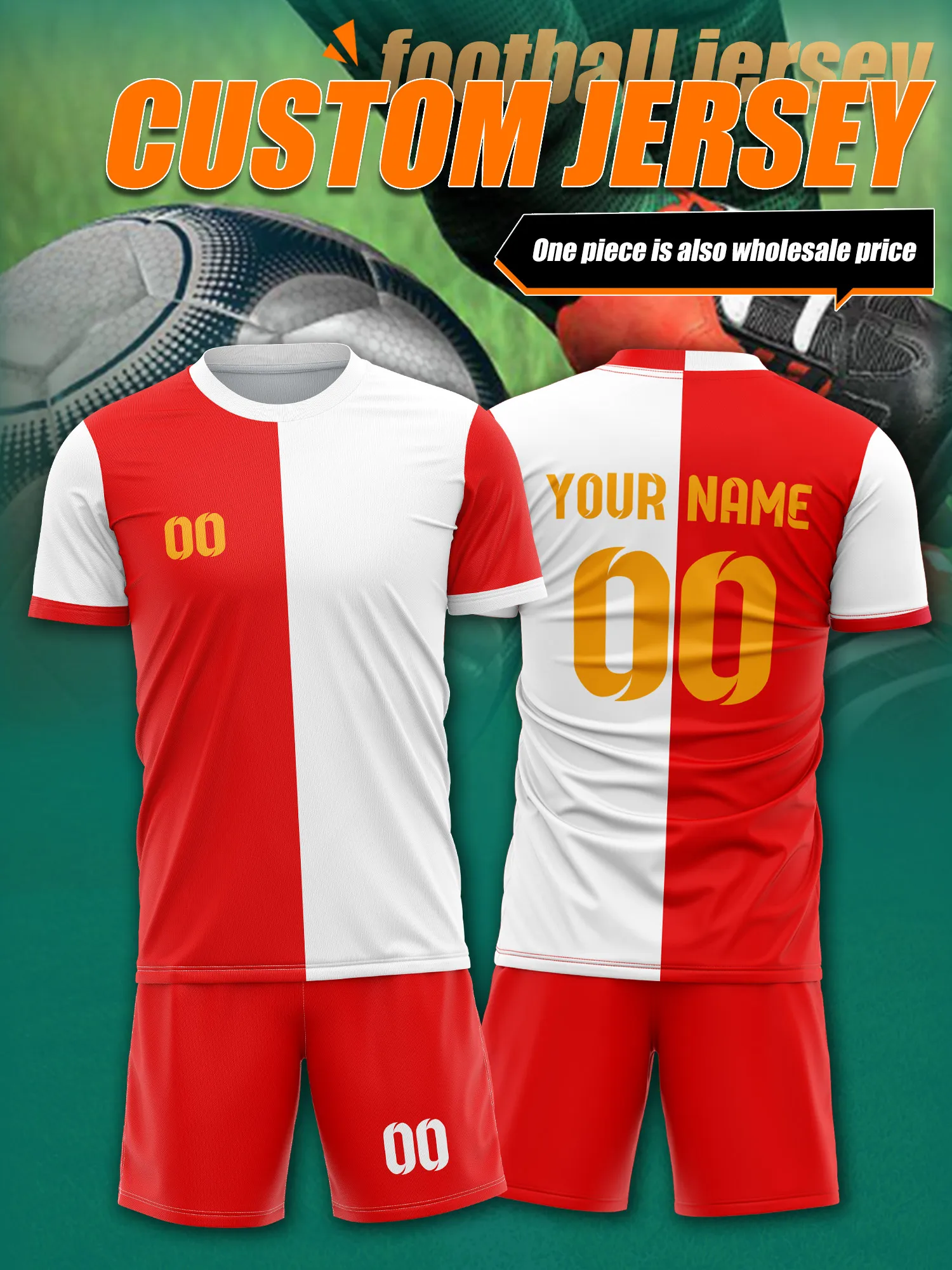 

Футбольная форма с индивидуальным изображением, номером и именем, эластичные узкие манжеты, облегающая подростковая форма для футбольных матчей