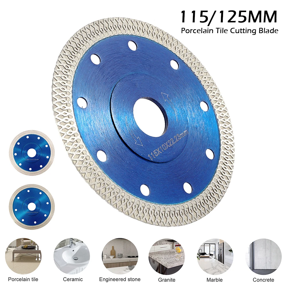 Lame de scie circulaire en acier au manganèse, lame de coupe diamantée, disque de meuleuse d'angle à support sec, roue à tronçonner, coupe rapide, 65Mn, 115mm, 125mm