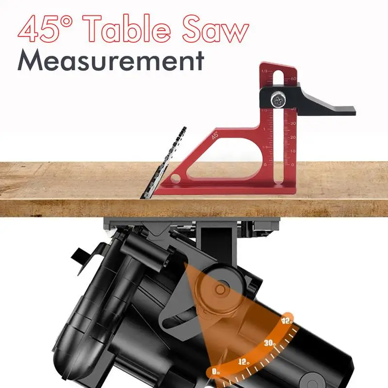 

Table Saw Gauge Adjustable Drill Press Height Gauge Precision-Machined Wear-Resistant Measuring Tool Non-slip Table Saw