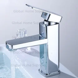 Bathroom Water Hot and Cold Faucet Single Handel Single Hole Deck Mounted Plastic Washbasin Bathtub Faucet G1/2