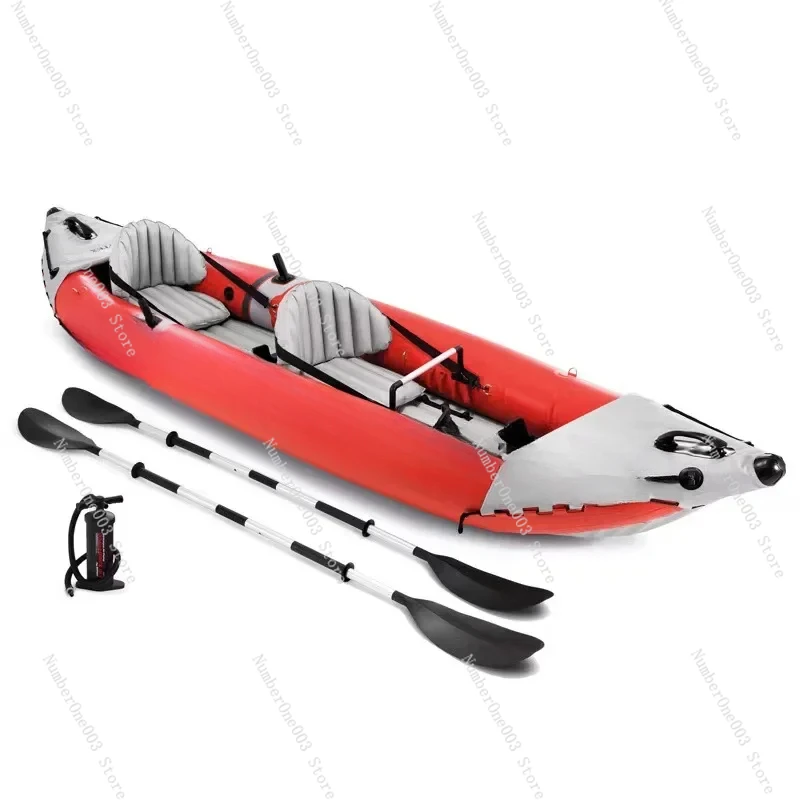 

Two-Person Canoe Inflatable Boat Wear-Resistant A Pneumatic Boat Outdoor Inflatable Kayak Fishing Boat