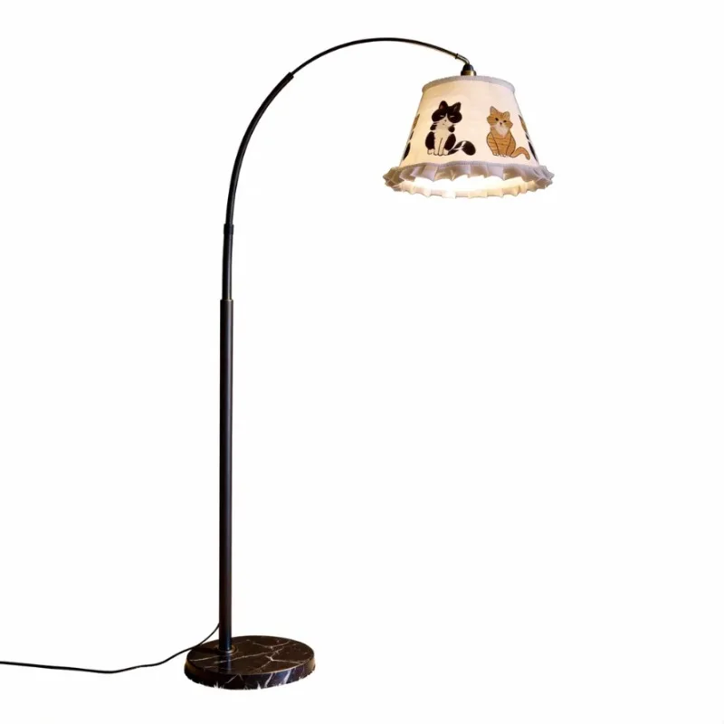 Italian minimalist floor lamp, modern fishing lamp next to the sofa in the living room
