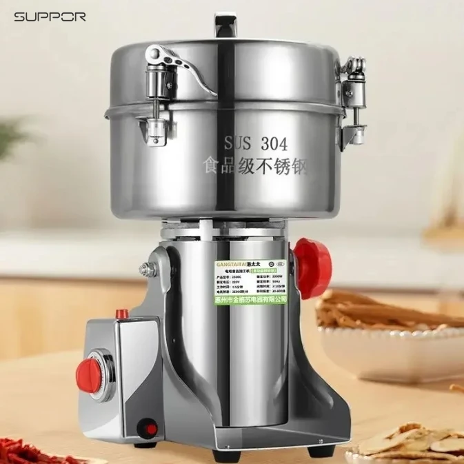 220V Chinese medicine crusher grinder ultrafine beater 304 stainless steel grain grinder