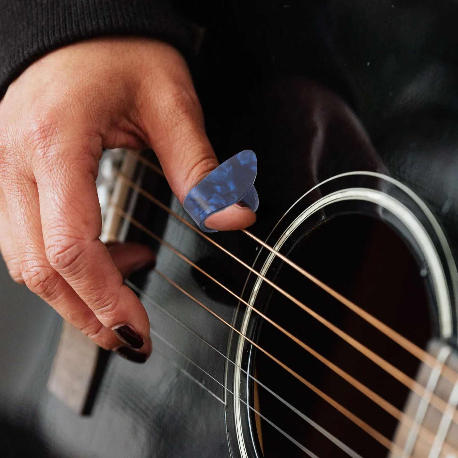 

12 Pcs Guitar Pick Finger Plectrum Picks Thumb Metal Folk Celluloid for Acoustic Thick