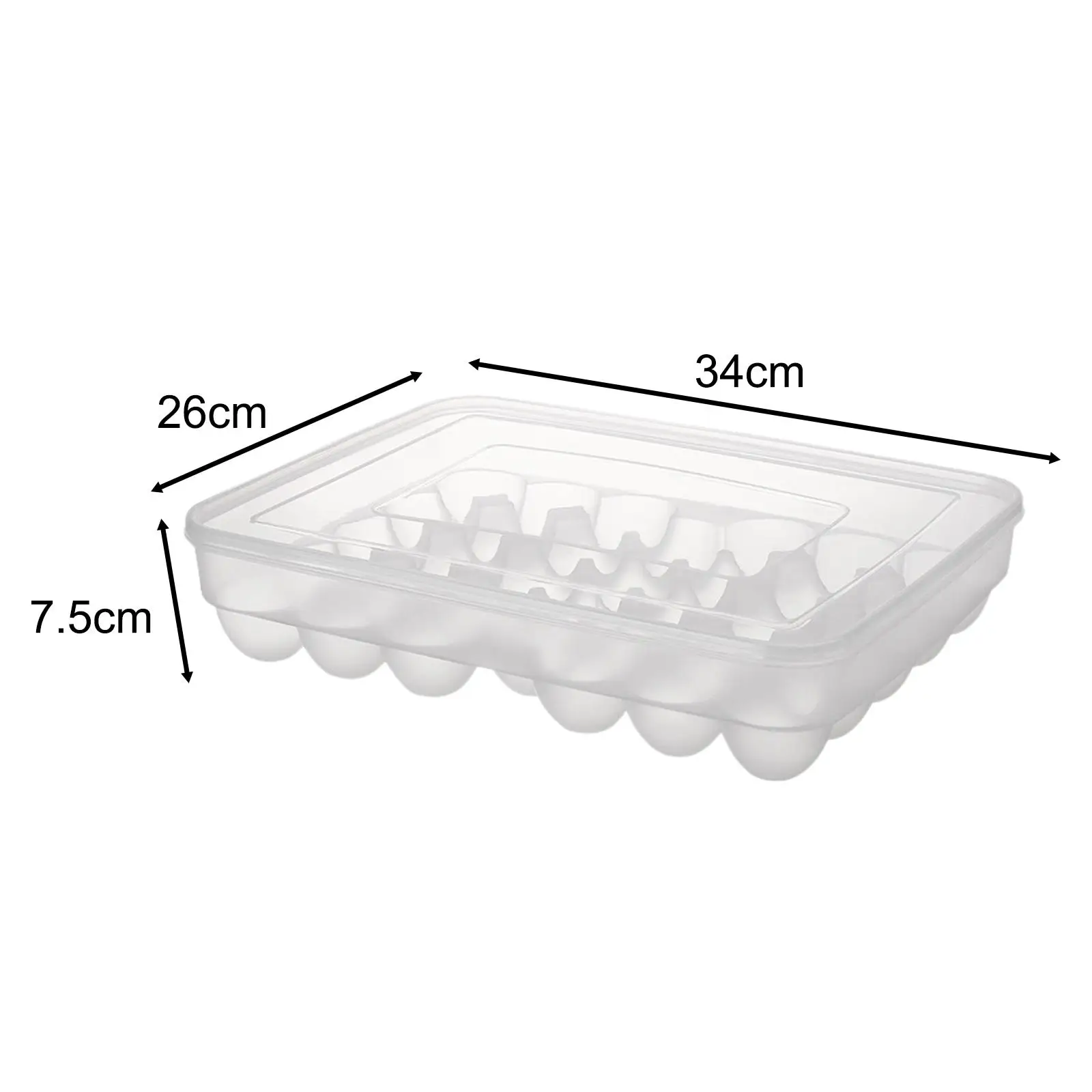 Muti-Gride Egg Storage Box Refrigerator Side Door Storage Rack Anti-Fall Stackable Kitchen-Specific Egg Tray Food Egg Storage
