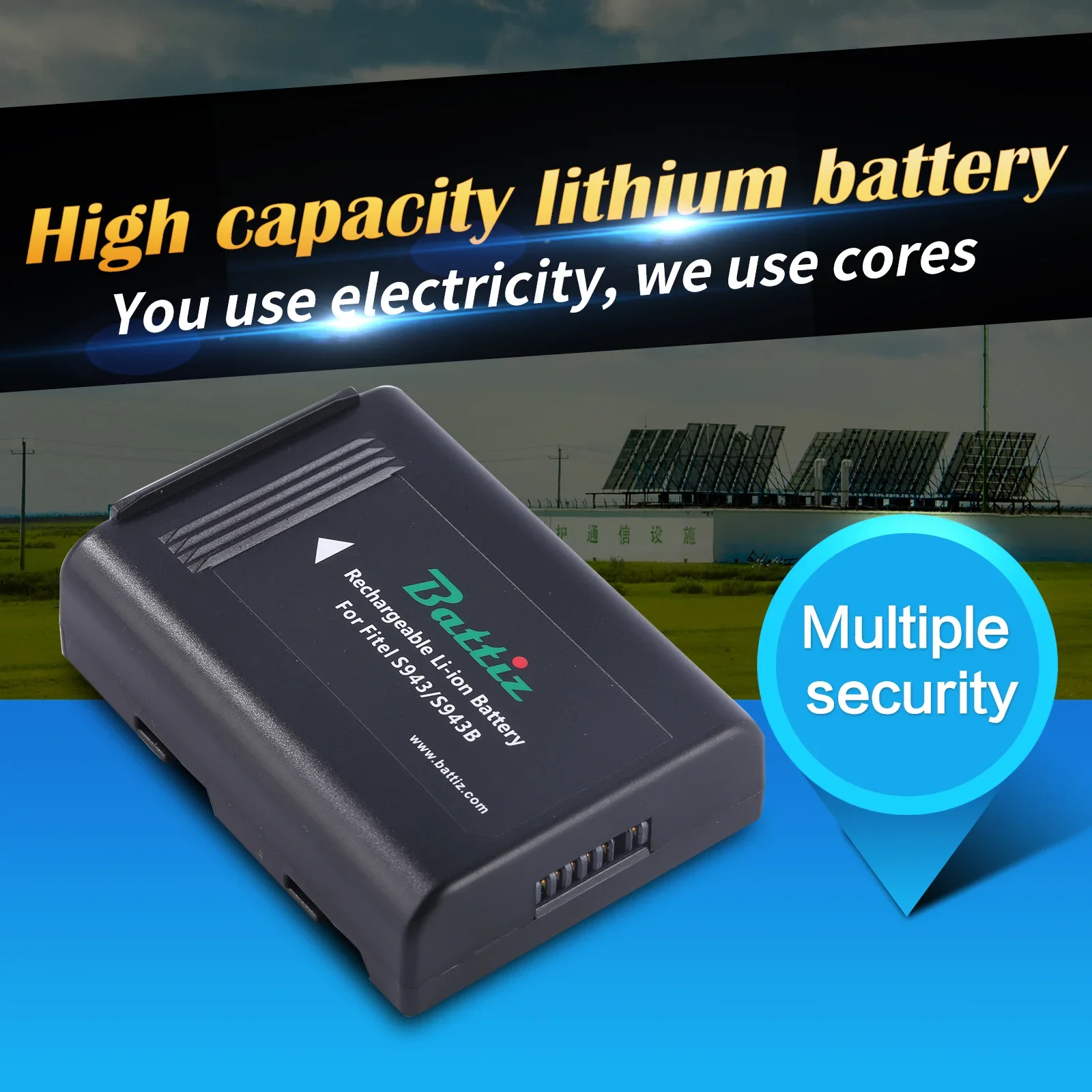 Batería de repuesto Skonppu 3.3Ah S943 S943B compatible con Furukawa Fitel S121A S121M4 S122A S122C 11.1V