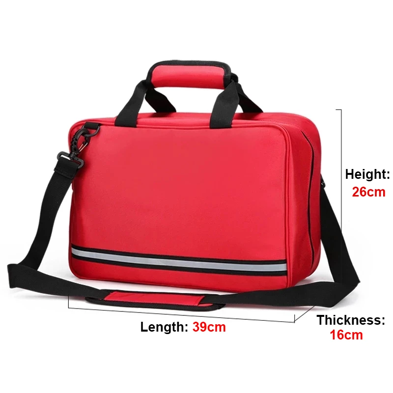 Empty First Aid Bag Portable Shoulder Medical Bag Outdoor Car Emergency Rescue Survival Bag Camping Travel Bag Large