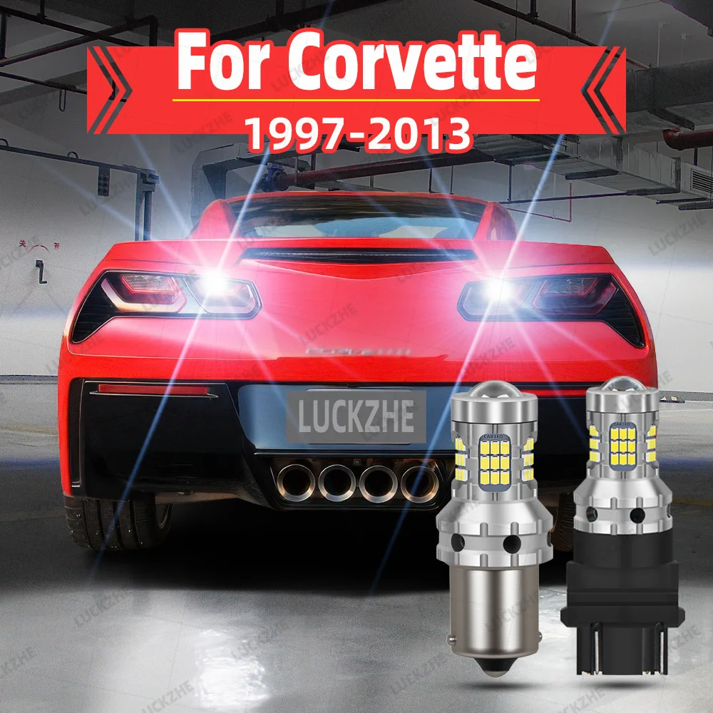 

2pcs LED Reverse Light Blub Backup Lamp P21W BA15S 7506 Canbus For Chevrolet Corvette 1997-2004 3157 P27/7W T25 3156