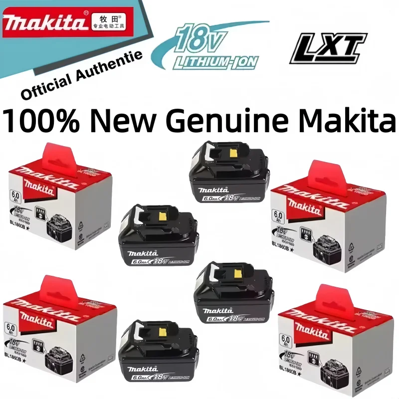 

Hot Original Makita 18V 6.0Ah Rechargeable Battery For Makita BL1830B BL1830 BL1840B BL1840 BL1850 BL1850B Power Tools Battery