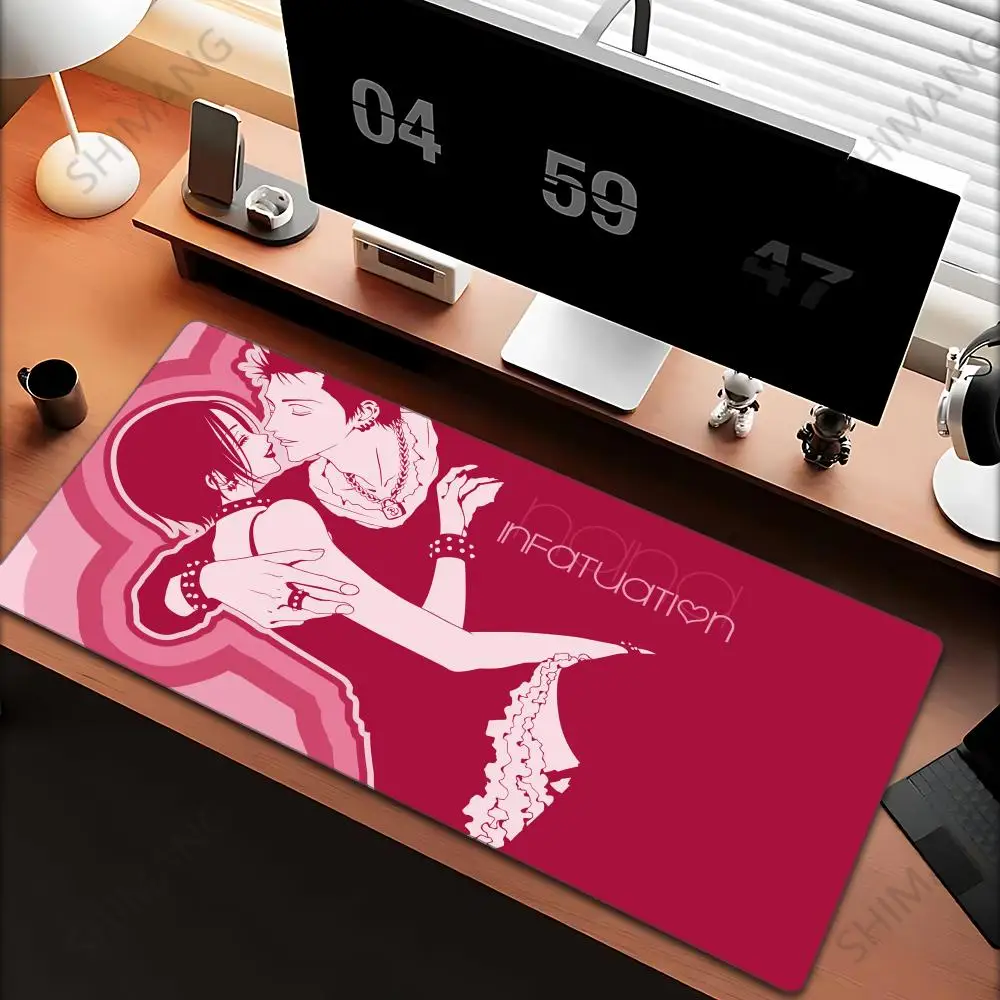 

Anime N-NANA Cool Mousepad Large Anti-Slip Mouse Pad Stitched Edges Mat Durable Desk Laptop Gaming​ Keyboard Pad XXL