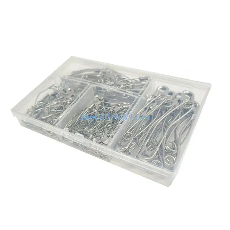 

N5KC Pack of 160pcs Curved Safety Pins Stainless Steel Quilting Basting Pins in Plastic Box Includes 28mm/32mm/38mm/54mm Pins