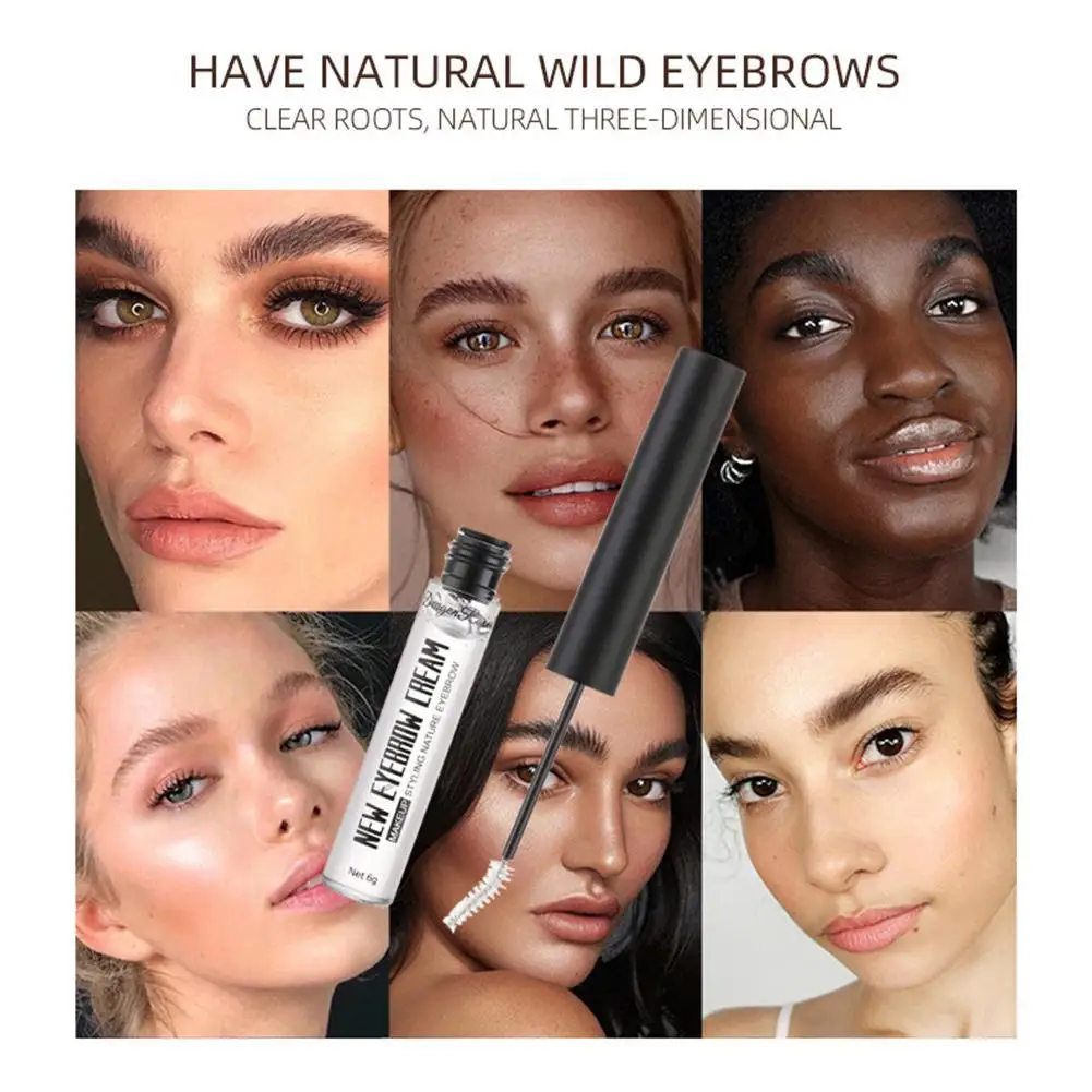 1pc Eyebrow Styling Gel Makeup Beginners Eyebrow Gel Tinted Fixer Waterproof And Sweatproof Colorless Eyebrow Transparent