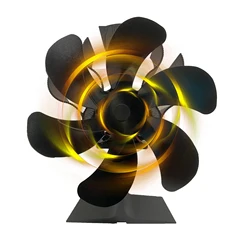 Stove Fan Heat Powered Wood/Log Burner Fan Eco Friendly Heat Circulation for Wood/Log Burner/Fireplace