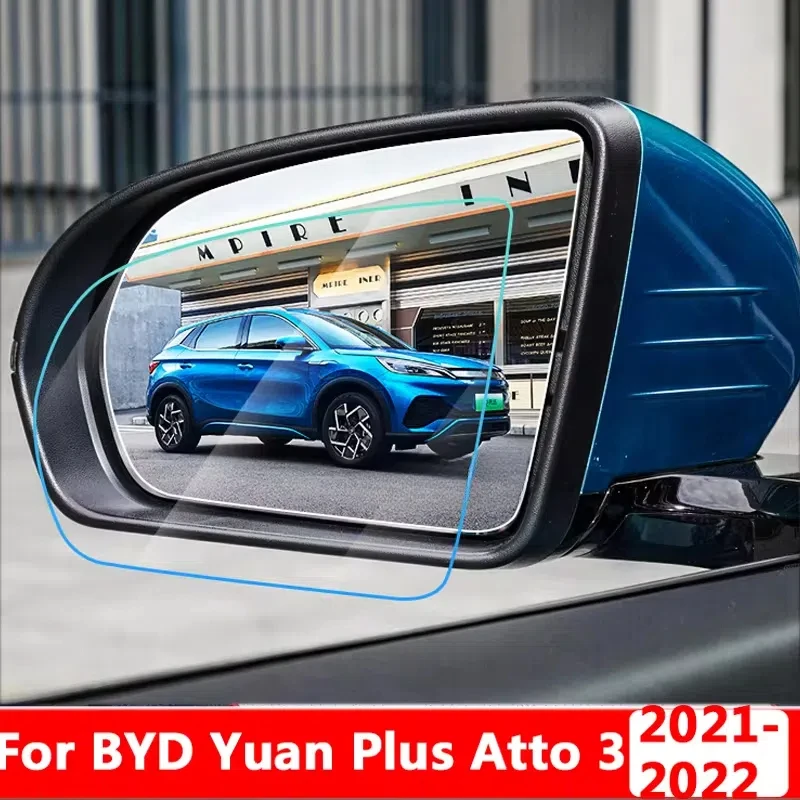 

Для BYD Yuan Plus Atto 3 2021 2022 2023 Автомобильное зеркало заднего вида, противотуманная Водонепроницаемая непромокаемая оконная пленка
