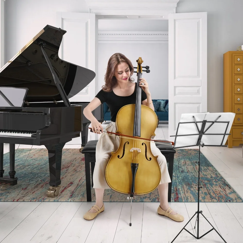 جديد 4/4 احترافي لليد اليمنى من خشب الزيزفون الذهبي غير اللامع مع حقيبة #2