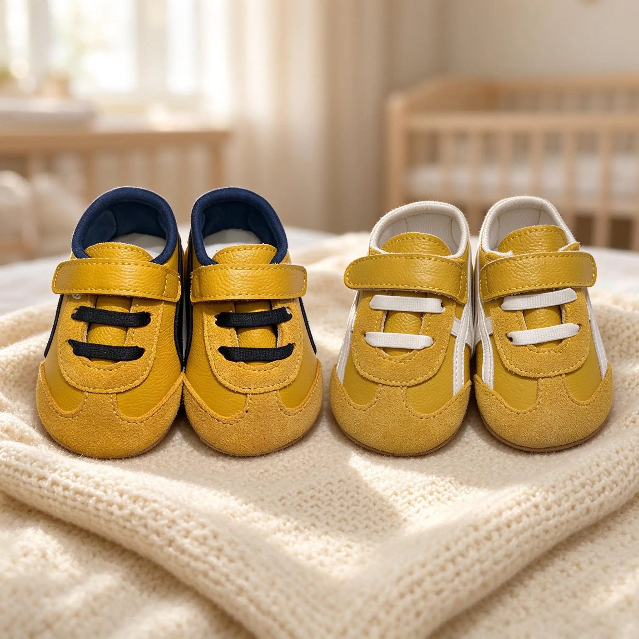 Baby Girls Boys Leather Shoes Toddler Newborn Infant Barefoot Shoes First Walkers Crib Shoes Kids First Steps Shoes Sneakers